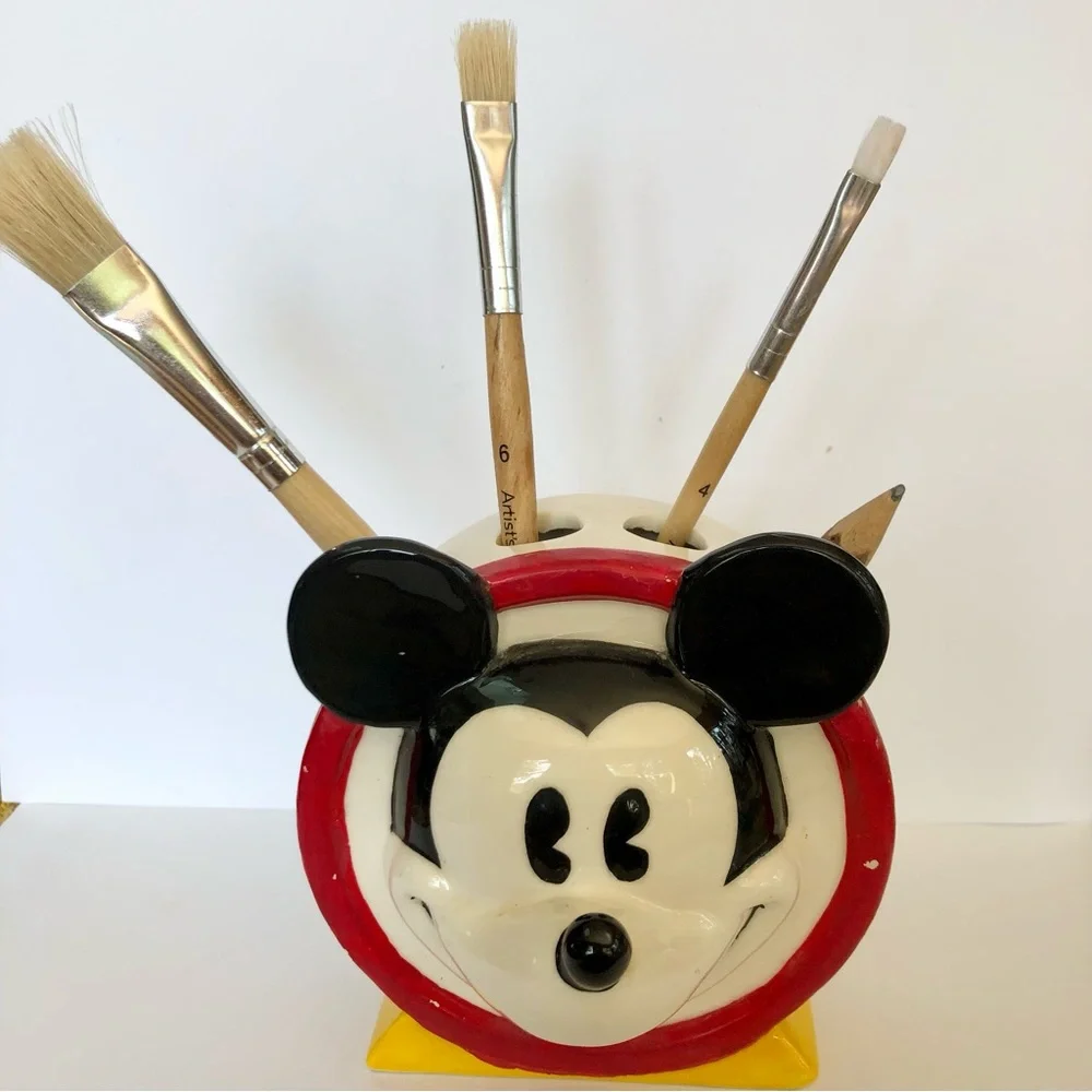Vintage Mickey Mouse toothbrush holder or pencil or flowers or brushes :)